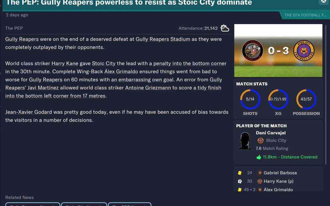 Gully Reapers vs Stoic City FC