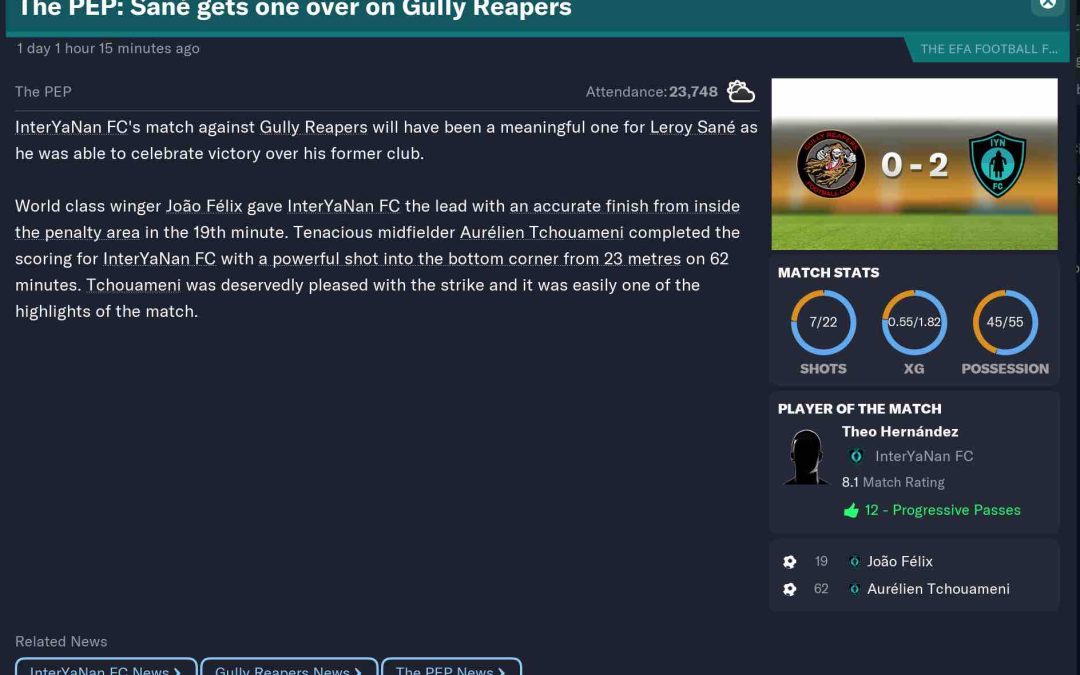 Gully Reapers vs InterYaNan FC