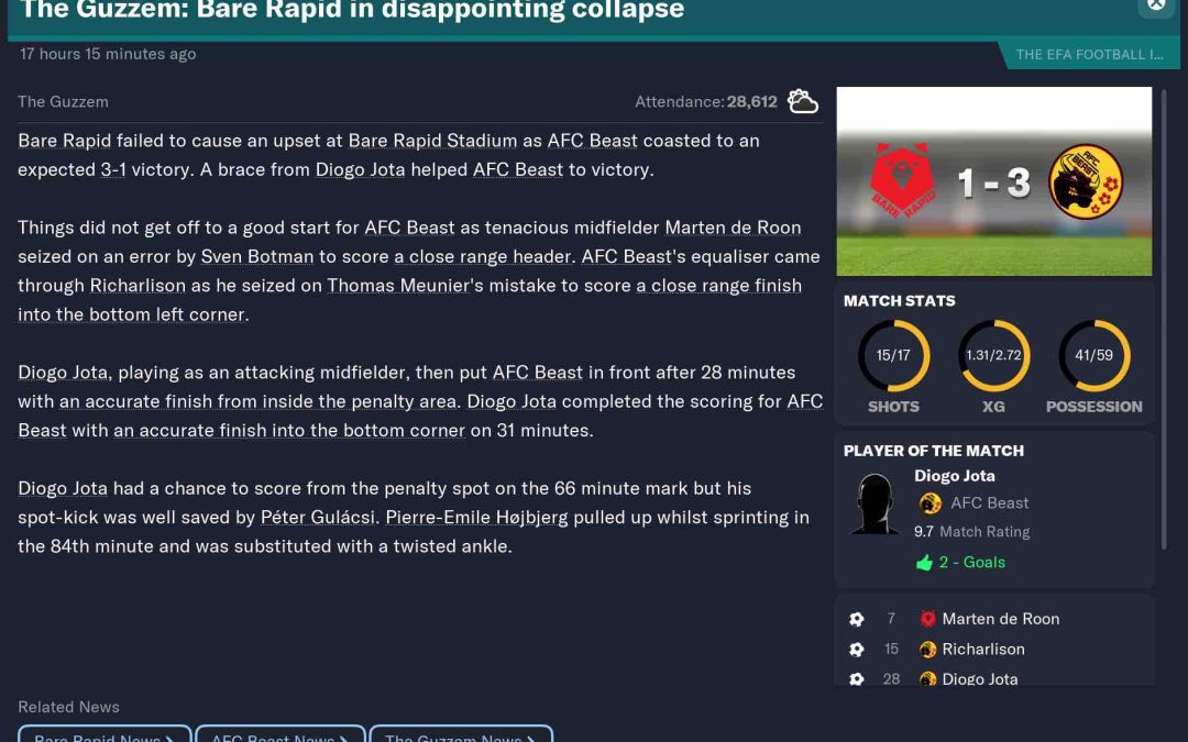 Bare Rapid vs AFC Beast