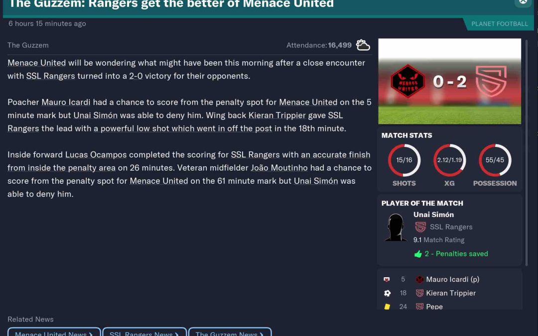 Menace United vs SSL Rangers