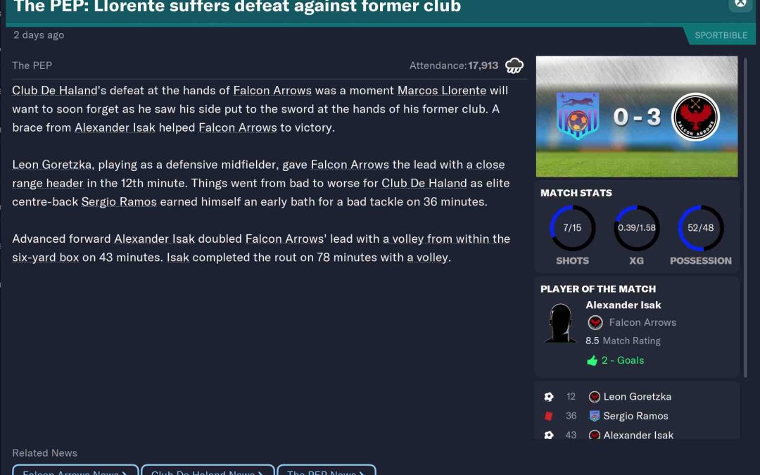 Club De Haland vs Falcon Arrows FC