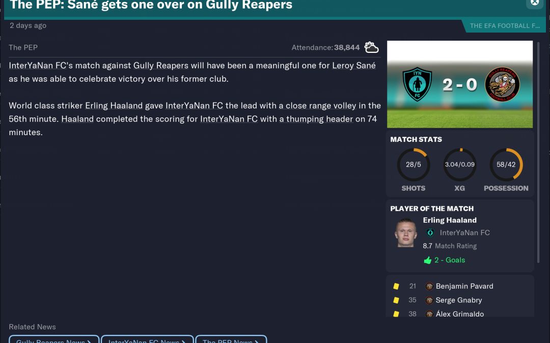 InterYaNan FC vs Gully Reapers