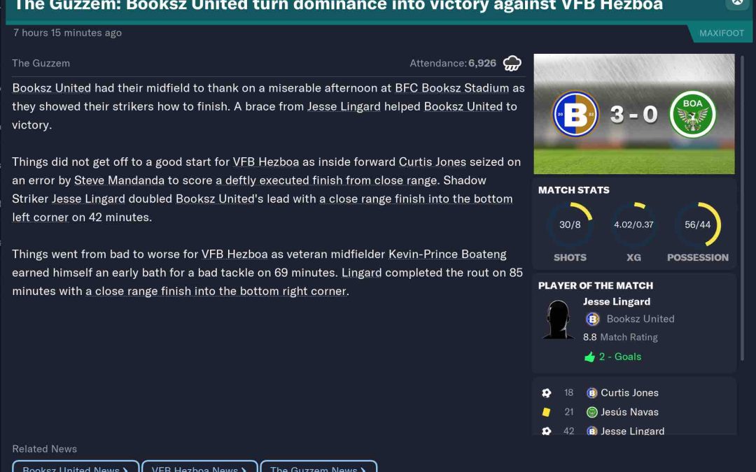 Booksz United vs VFB Hezboa